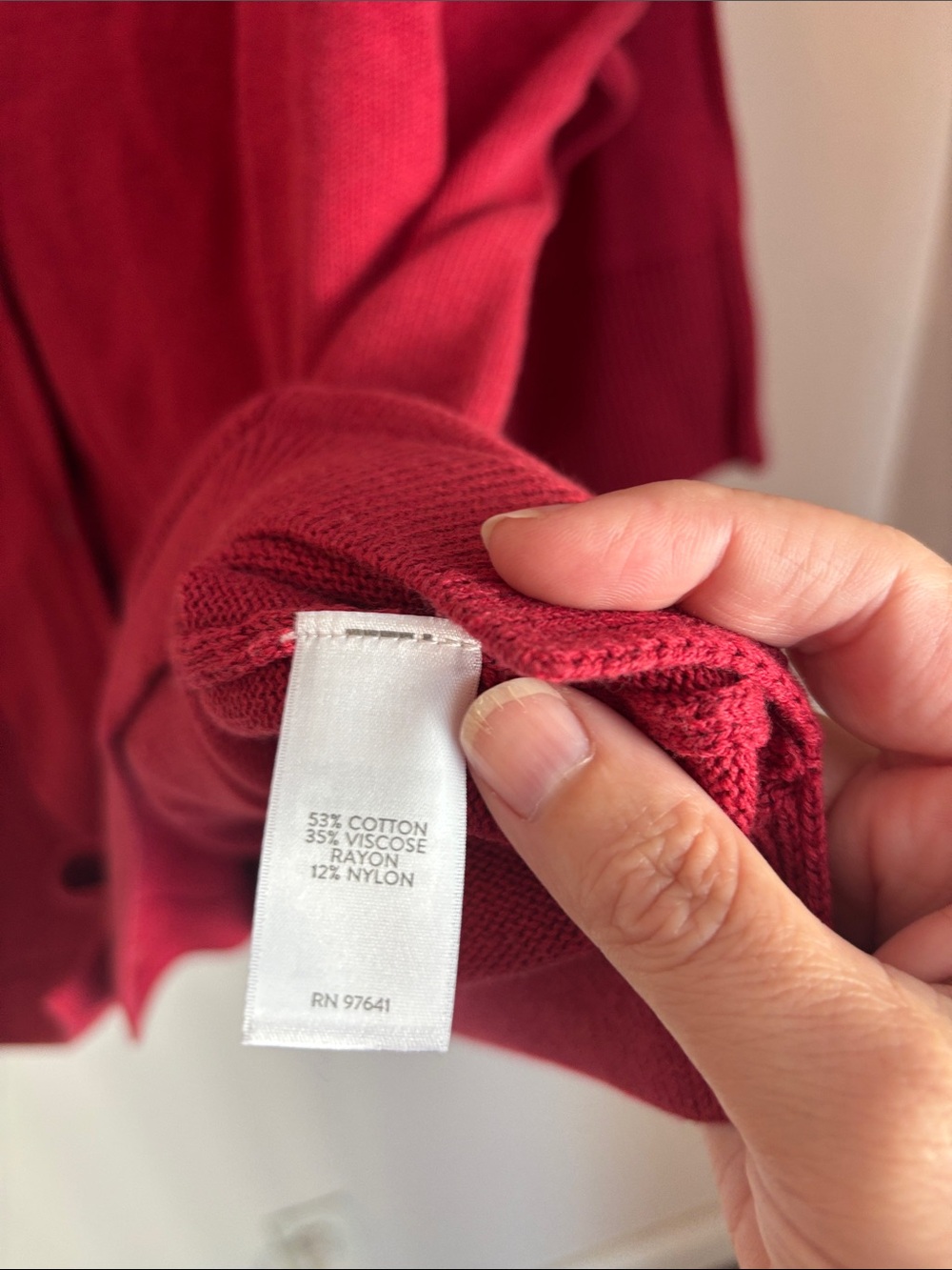 J. Jill women Crimson-Red Button front Cardigan short sleeve sweater Pockets 2XL - Picture 6 of 10